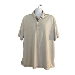 Johnston & Murphy Men's Light Gray Short Sleeve Polo Size XXL